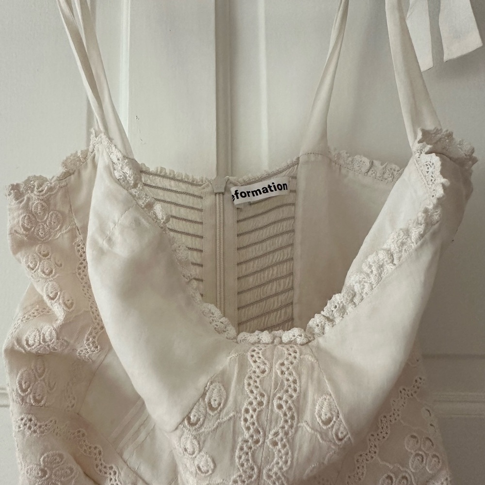 Reformation Cream Mini Dress - Picture 4 of 6